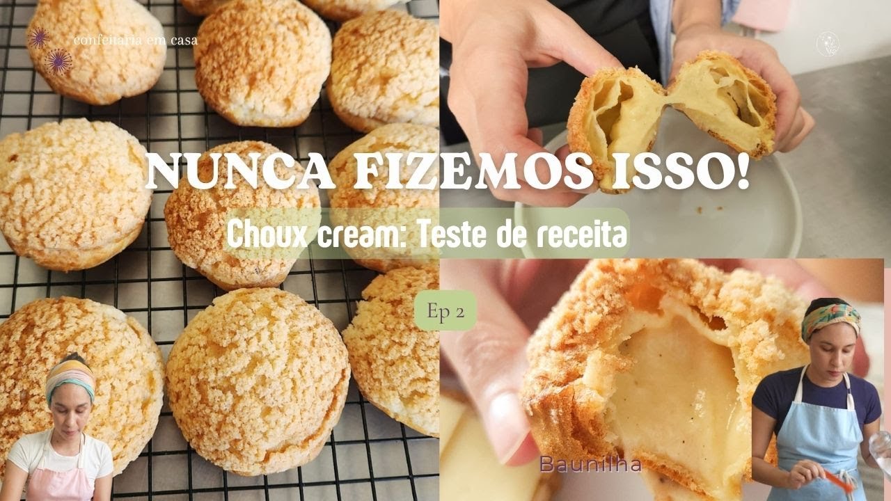 Primeira Vez Fazendo Choux Cream 😍 será  que deu certo?