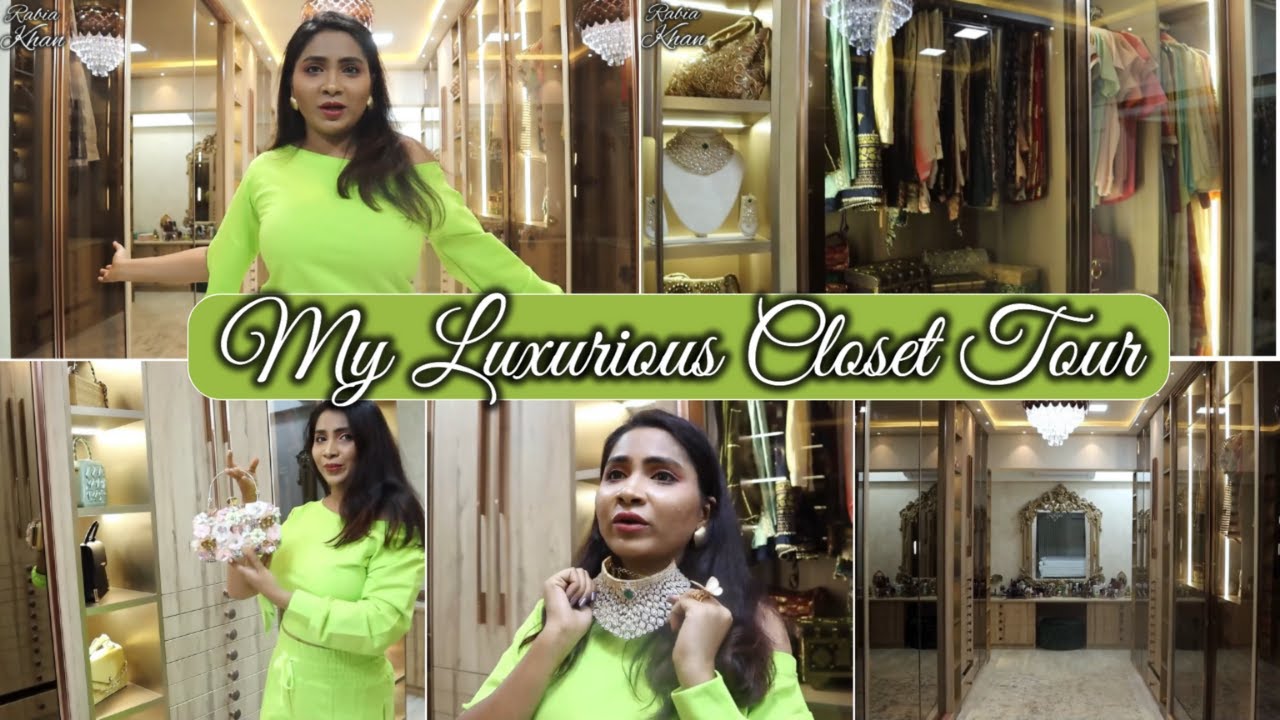 My $ Luxurious $ Closet Tour - Finally Revealed- Inside My Wardrobe - Bags, Shoes, Makeup, Clothing