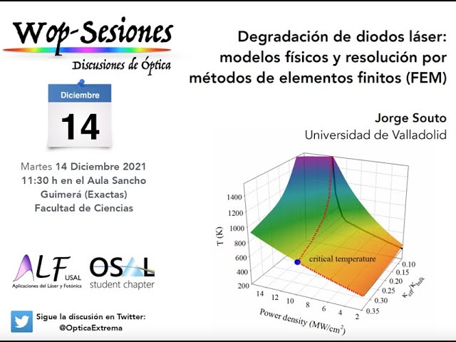 WOP Sesión: Degradación de diodos láser - Jorge Souto (Universidad de Valladolid)