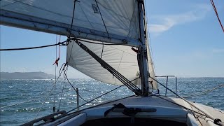 Hazard zone or playground? Humboldt Bay sailing South across inlet.