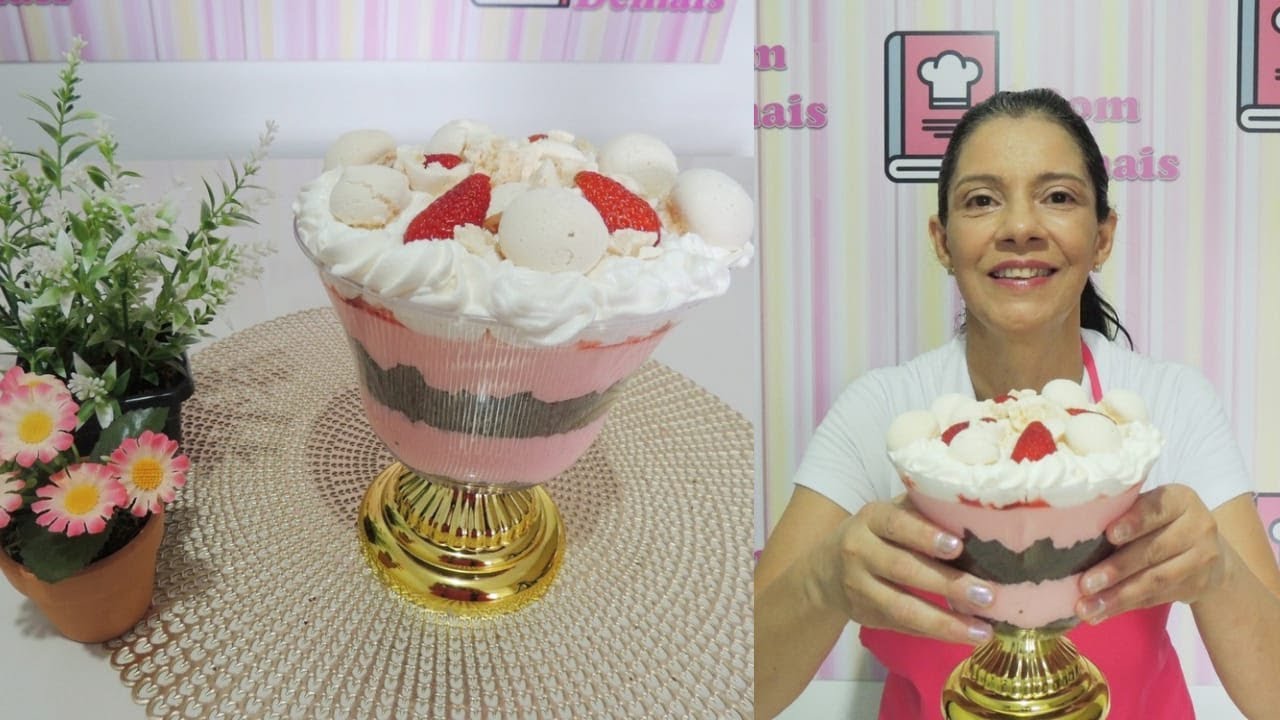 Taça da felicidade, linda, deliciosa e fácil de fazer