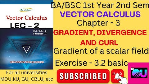 Vector Calculus exercise - 3.2 basic|| Vector Calculus chapter 3||@Ordinaryuniquecoachingclasses