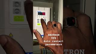 VFD emotron vfd auto restart parameter. @vfd #vfd vfd settings