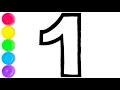 Draw numbers colour numbers learn numbers 1 to 5 how to draw and colour numbers 1 to 5 kidsart