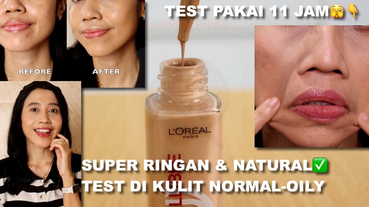 L'OREAL INFALLIBLE 24HR TINTED SERUM REVIEW + TEST PAKAI 11 JAM 🫣 |DI TIPE KULIT OILY|Maria Soelisty