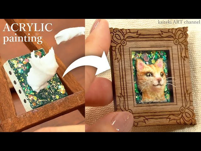 ちぎり絵　小猫と毛糸　インテリア　オブジェ　ディスプレイ　美術　アート　ART ちぎり絵×切り絵】でネコを描きました🐈💓#art #papercraft