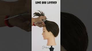 LONG BOB LAYERED|Women hair cutting|Bob layered haircut tutorial