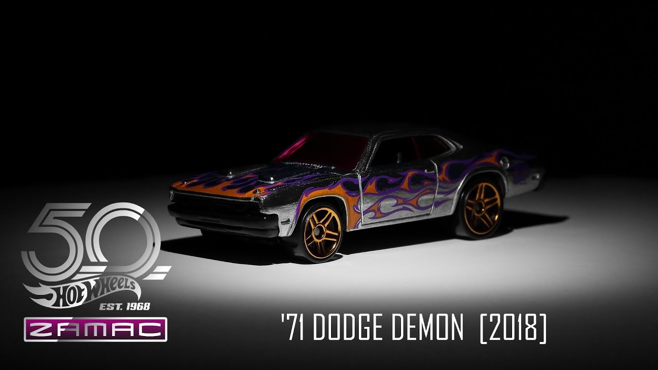 Hot Wheels '71 Dodge Demon 50th Anniversary ZAMAC Flames Series [2018]