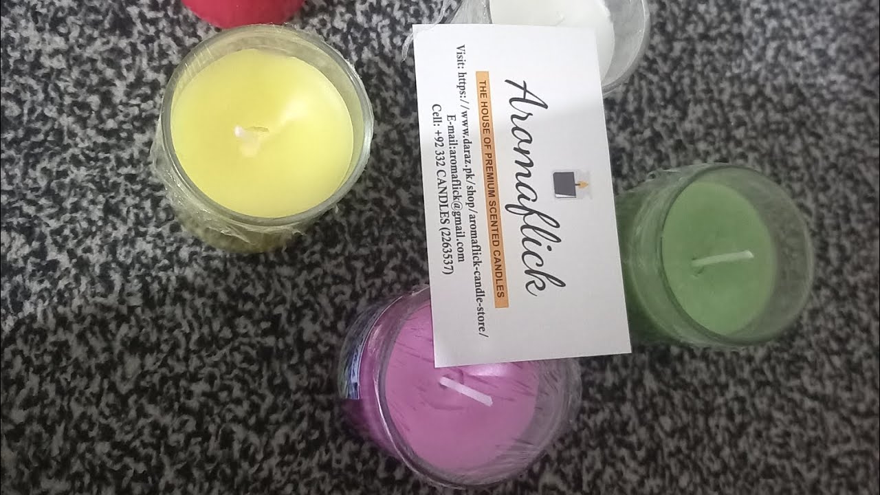 Scented Candles ordered from Daraz.pk.. Check review in my video YouTube