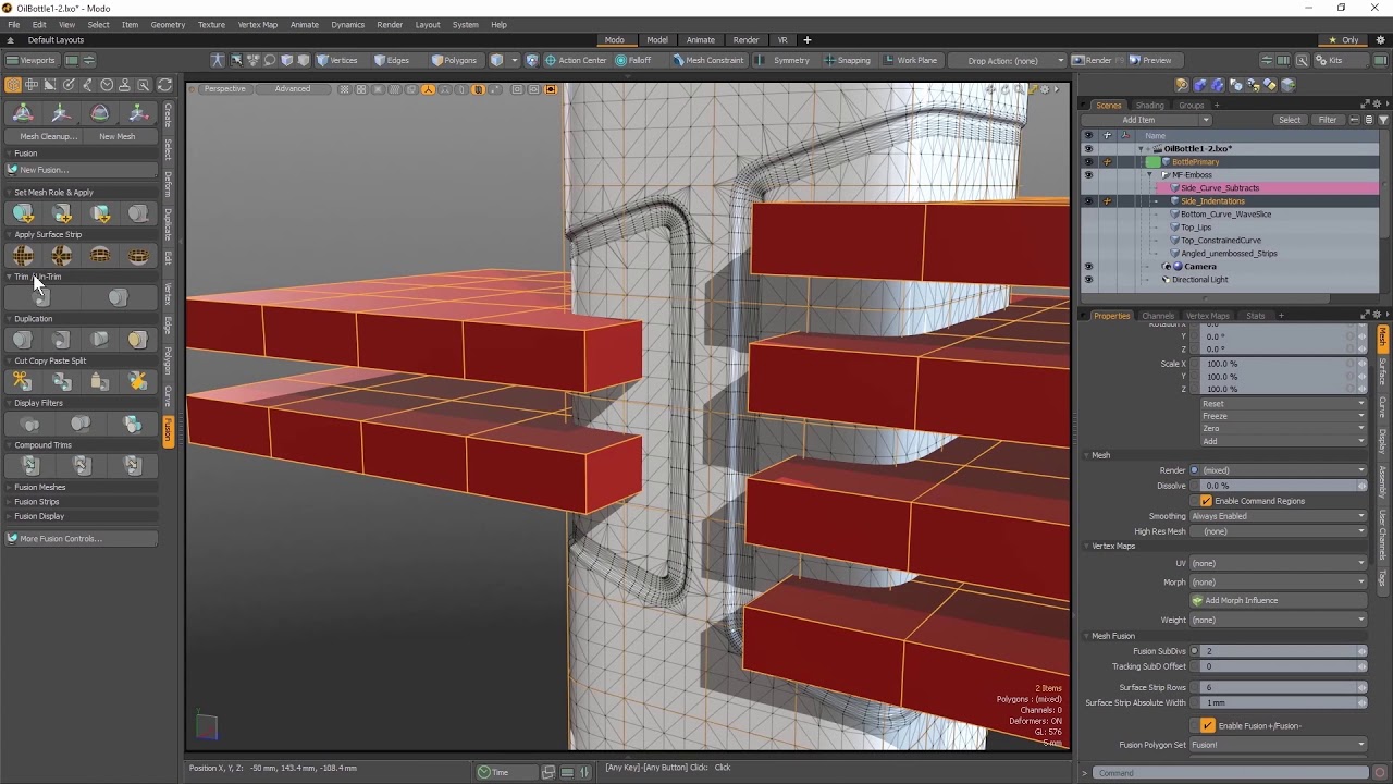 Modo 14.0 Quick Clip - MeshFusion Embossing