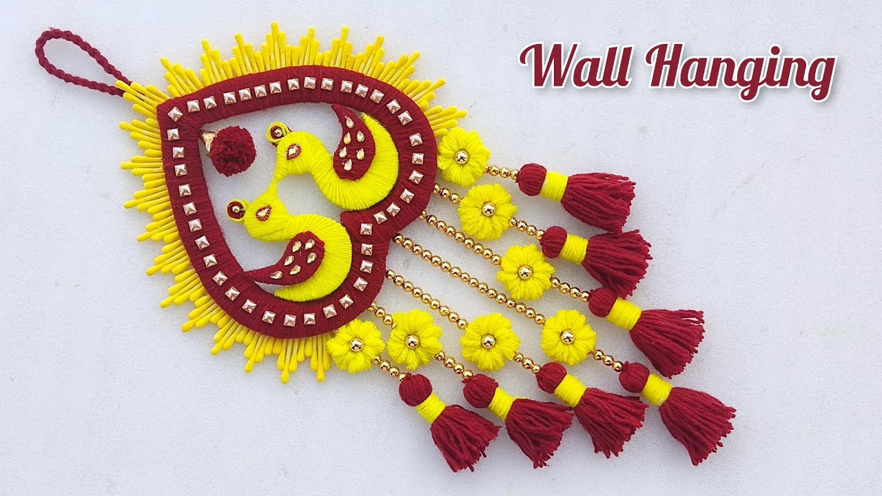 EASY WOOLEN DOOR HANGING TORAN DIY WOOLEN TORAN MAKING DOOR HANGING