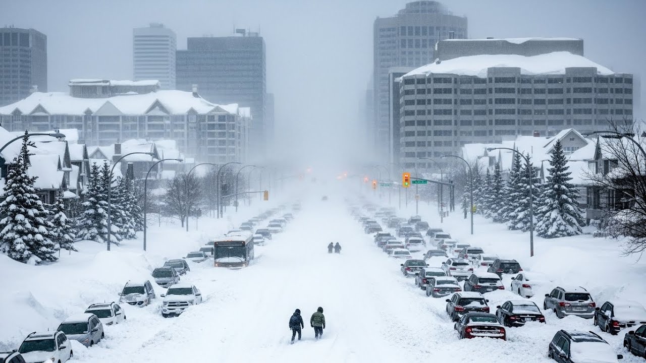 Chaos in Canada Today! Extreme Snow Storm Buried Homes, Cars in ...