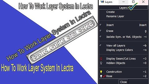 কিভাবে লেয়ারে কাজ করবেন লেকট্রা এক্সপার্ট সিস্টেম How to use Layer Lectra Expert System