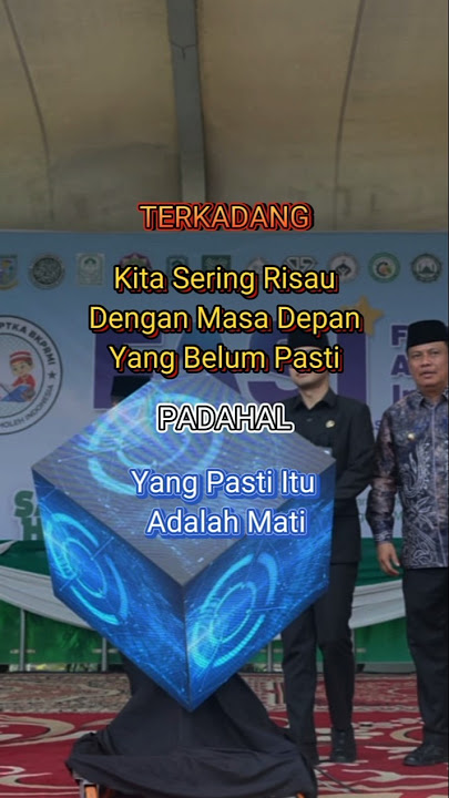 ini lah yang membuat kita selalu risau