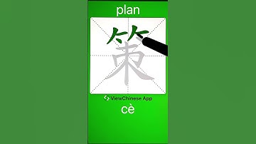 How to Write 策(plan) in Chinese? App Name :《ViewChinese》&《My HSK》