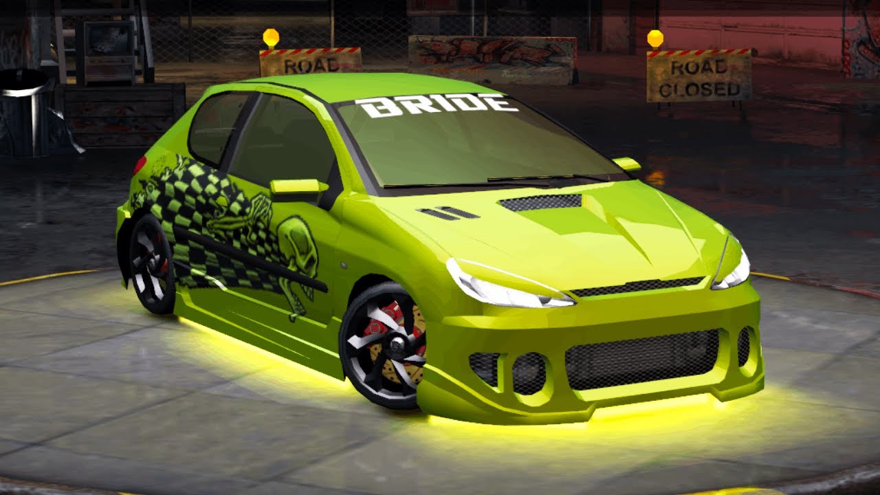 NFS Underground 2: Peugeot 206 Detailed Customization - YouTube