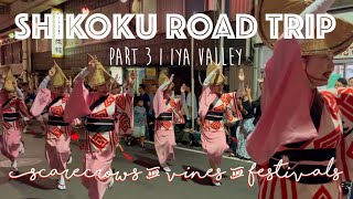 Japan Road Trip | Scarecrow Village, Vine Bridges &amp; Awa Odori Festival in Iya Valley