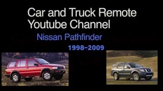 Nissan Pathfinder Replacement Remote Programming 1998 2009