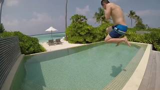 Maldives Hurawalhi Island Resort Beach Pool Villa GoPRO ... 