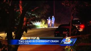 2 killed, 1 hurt in overnight crash