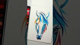 🐴 Rysunek twarzy konia ołówkiem #szorty #sztuka #dcsketch