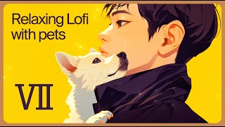 Relaxing Lofi music with pets 🎵☕️ Study & Work Music / Relax/ Cozy / Stress relief