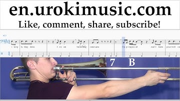 Trombone lessons Sia - Helium Sheet Music Tutorial Part#2 um-i352