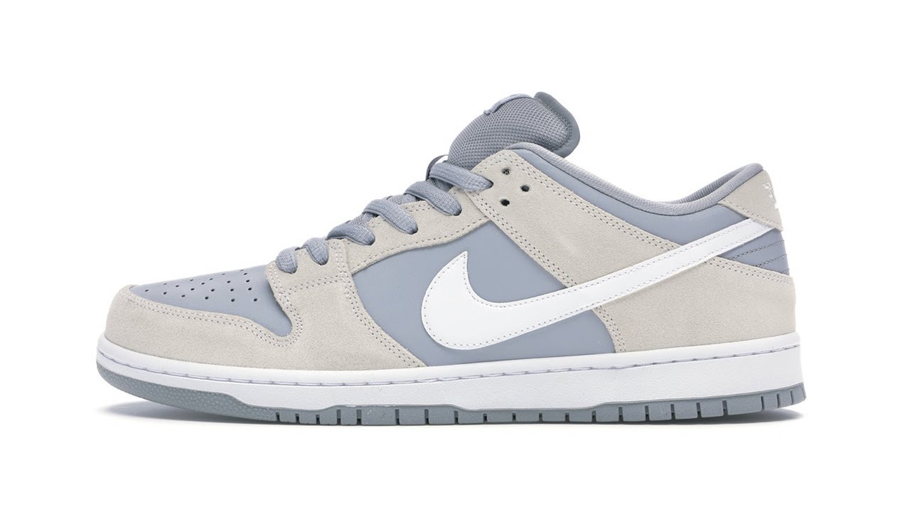 nike sb dunk low summit white wolf grey on feet