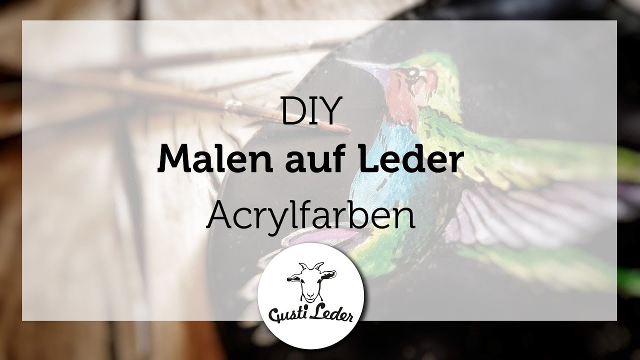 Acrylfarbe auf Leder | Malen auf Leder | Leder DIY - YouTube