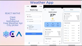 Build A Weather App With REACT NATIVE! (Clerk, Expo, Nativewind, Free Weather Api)