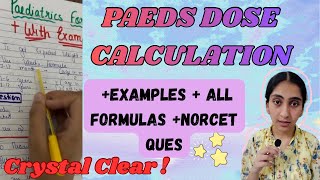 Paediatrics Dose Calculation Formulas with Examples!! #dosecalculation #paediatrics #nursing #nclex