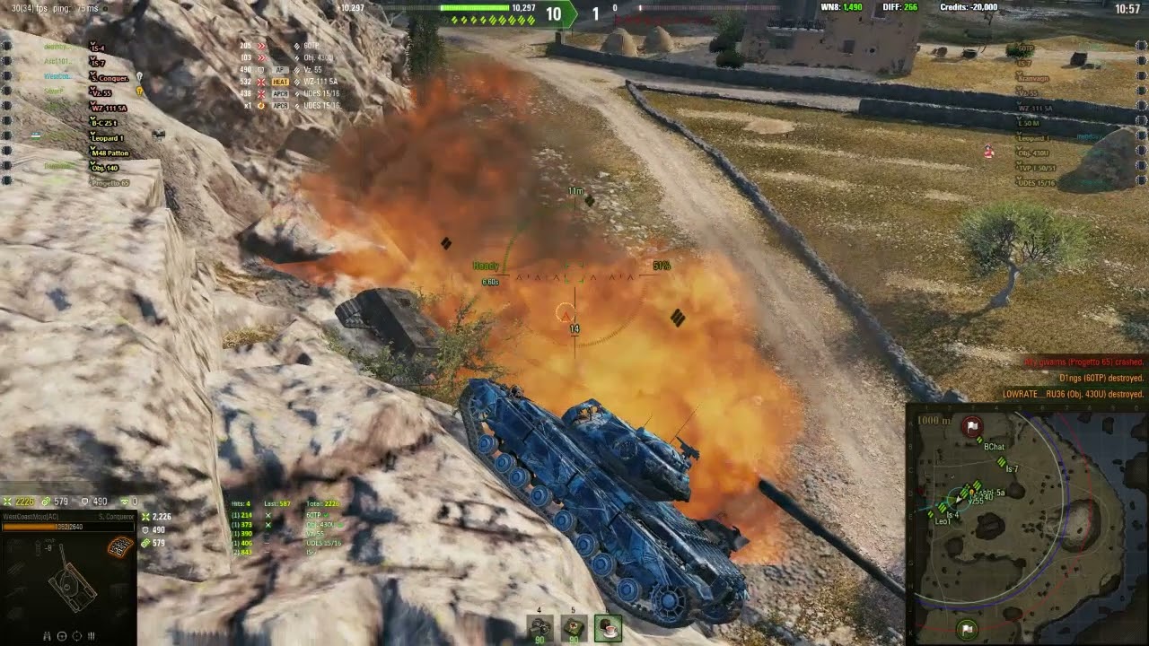WoT double ram kill on jump
