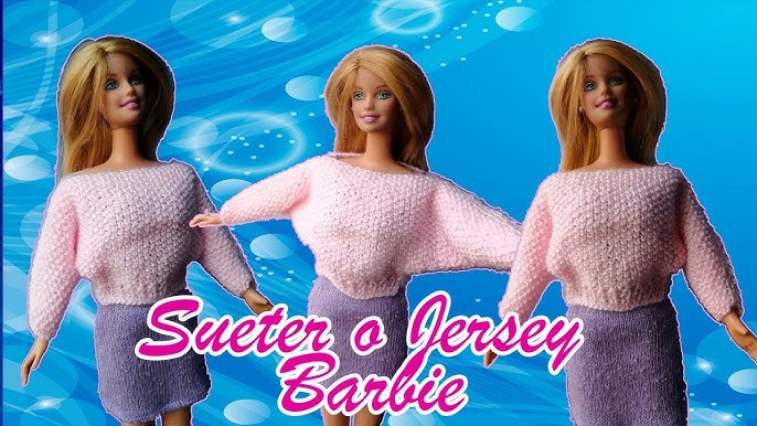 Roupa para Barbie de Tricô - Vestido Pitaya