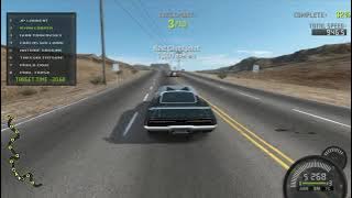 NFS Pro Street - Nevada Highway - Top Speed Run - Dodge Charger (2 miraculous saves!!)