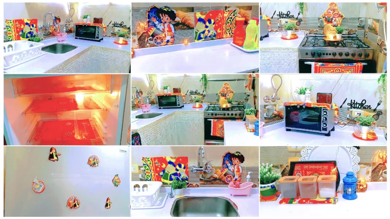 اخيرا فرشت مطبخي بالفرش الرمضاني🌜مطبخي بقي مستعد لرمضان 💃ياروايح رمضان