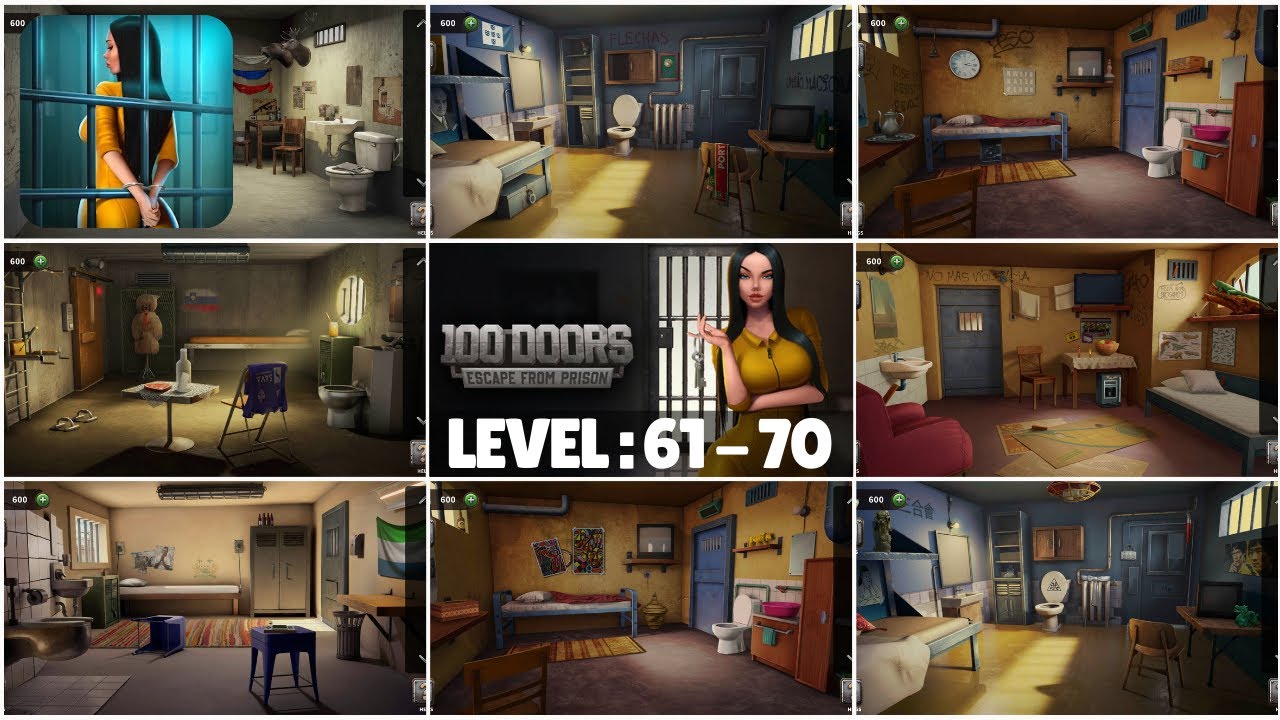 100 Doors Escape From Prison – Levels 61-70 | Toughest Logic Puzzles So Far!