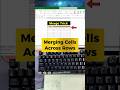 Attendance Sheet में Merge Cells कैसे करें? | Excel Advanced Trick! #excel #ms #song #data