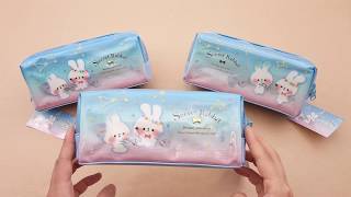 blue bunny mouse music note pencil case by Kamio screenshot 3
