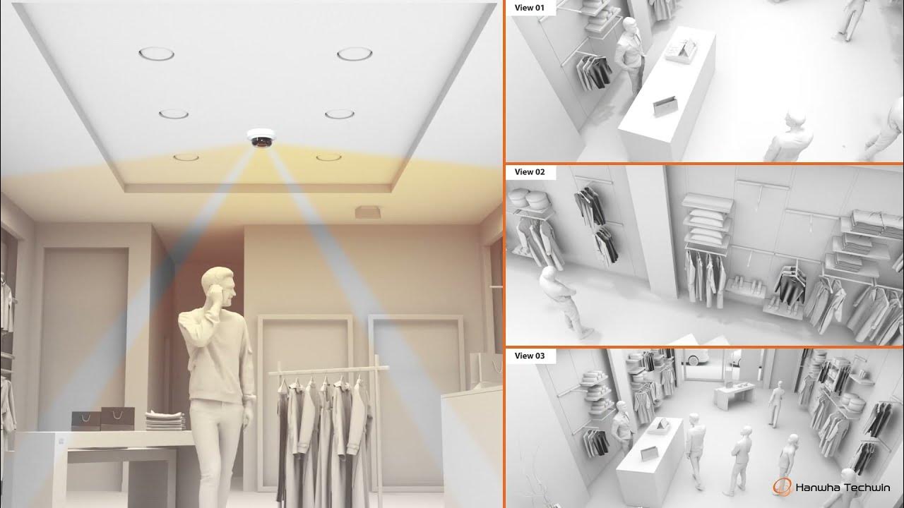 Wisenet PNM-8082VT (3 x 2MP) Cámara multisensor / multidireccional