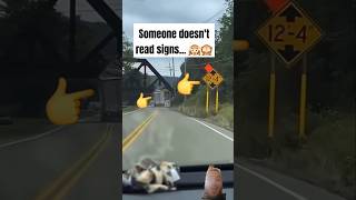 Trucker ignores signs into a low bridge #viral #trending #youtubeshorts #trucks #foryou #subscribe