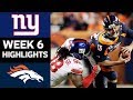 Giants vs. Broncos | NFL Week 6 Game Highlights