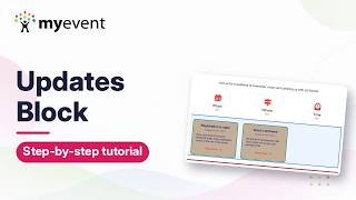 How to Use the Updates Block | MyEvent Tutorial