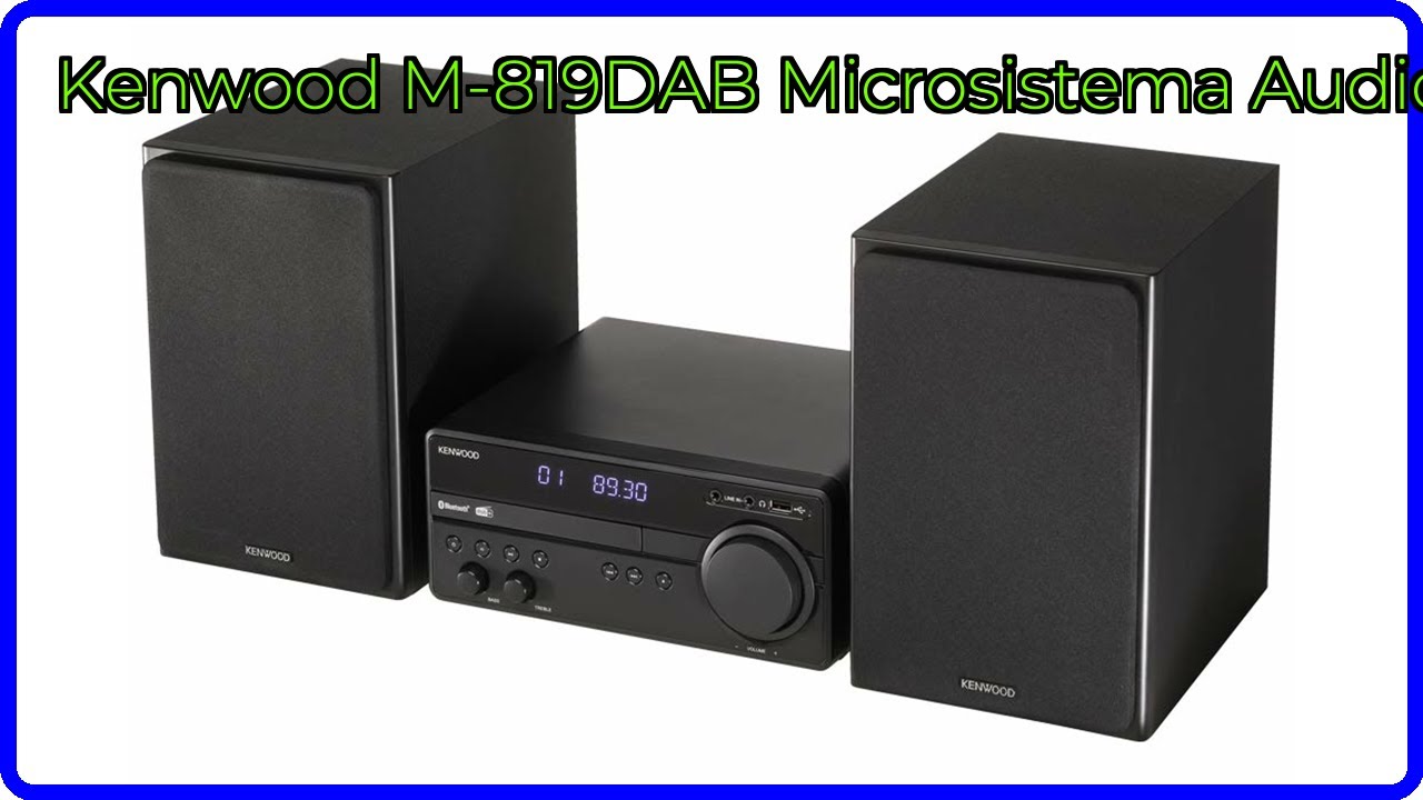 Microsistema Kenwood M-819DAB - Bluetooth, DAB+, Radio FM, 100W - Nero - Foto 3
