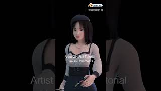 Blender ARTIST GIRL Character Modeling #shorts #character #tutorial #blender