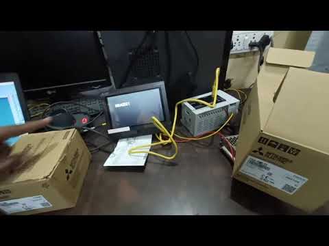 USB BAR CODE SCANNER WITH #mitsubishi  GT2107-WTBD HMI #PLC #Programing