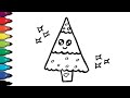 How To Draw and Paint Simple Tree 🌲 Easily Together | Painting, Coloring for Toddlers & Beginner