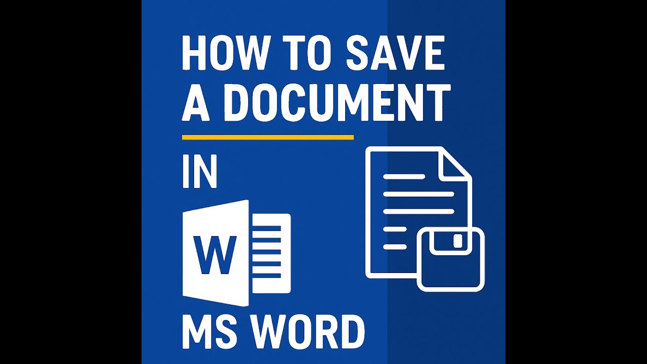How to Save a Document in MS Word | Beginner's Guide (2025) - YouTube