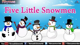 Jack & Jill Rhyme ~ Five little snowmen | English Popular Nursery Rhymes For Kids
