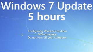 Windows 7 Update Screen REAL COUNT 5 hours 4K Resolution