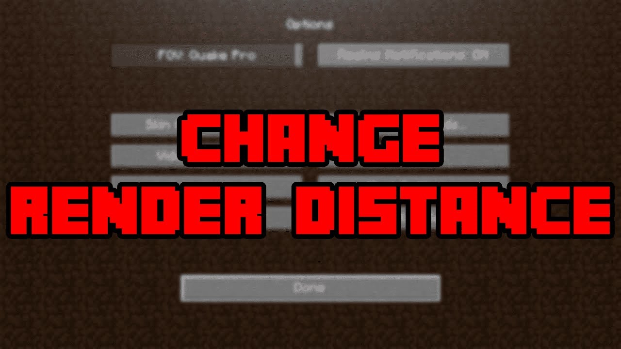 How To Change Render Distance Chunks In Minecraft! - How To Turn Render